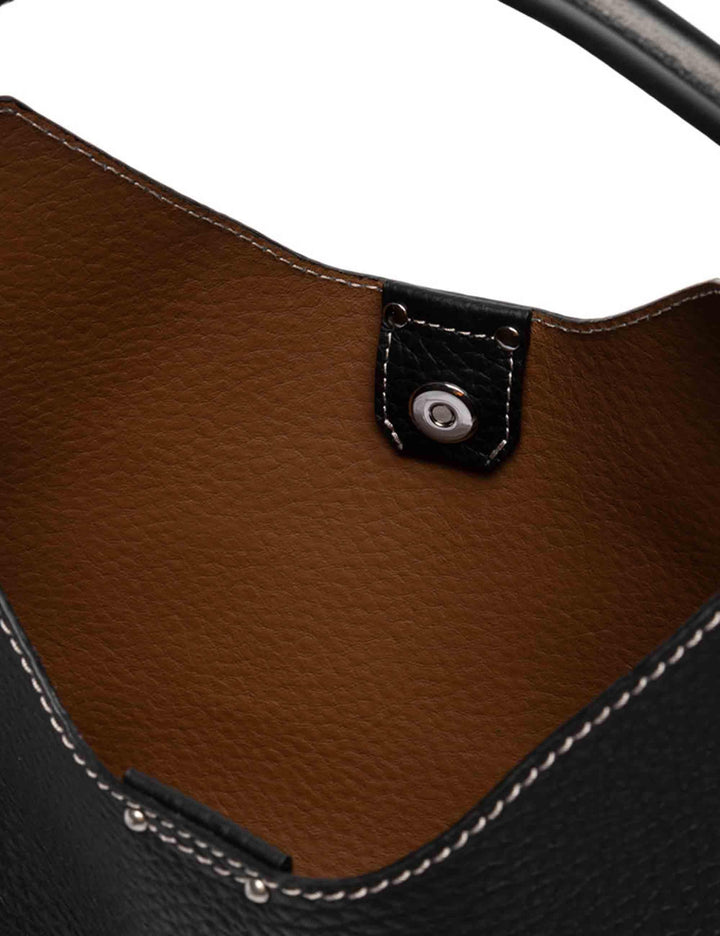 Borse donna Aurora in pelle martellata nera BS10566 12565 RNGDBL-NASPM Gianni Chiarini 