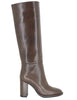 Bottines hautes en cuir marron pour femme R2461 75