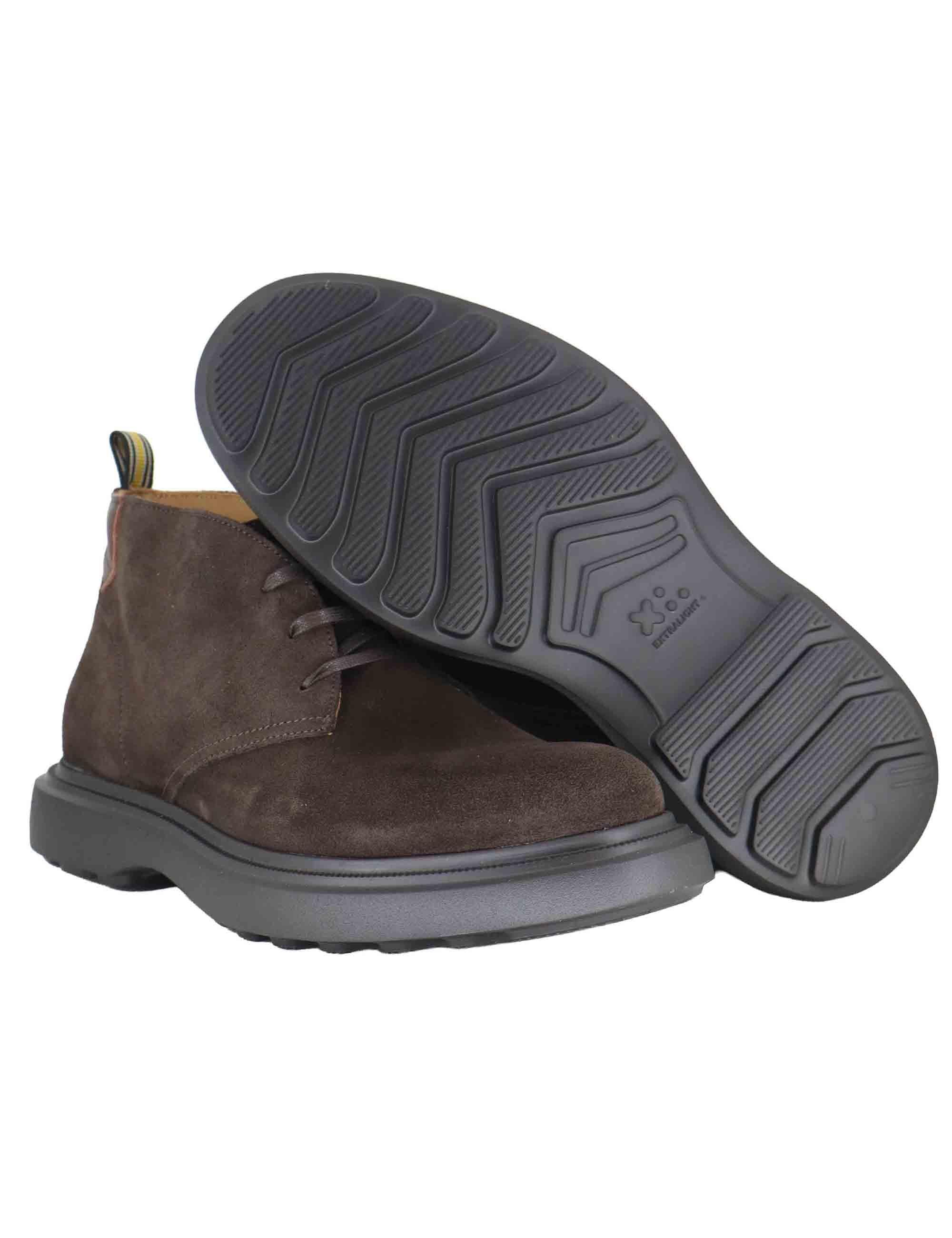 Stivaletti uomo in camoscio marrone con suola ultra light 14020 11171AM Ambitious 