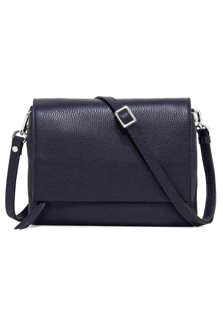 Borse donna Three in pelle blu con tracolla removibile tono su tono BS4364 COMM GRN 0208 Gianni Chiarini 