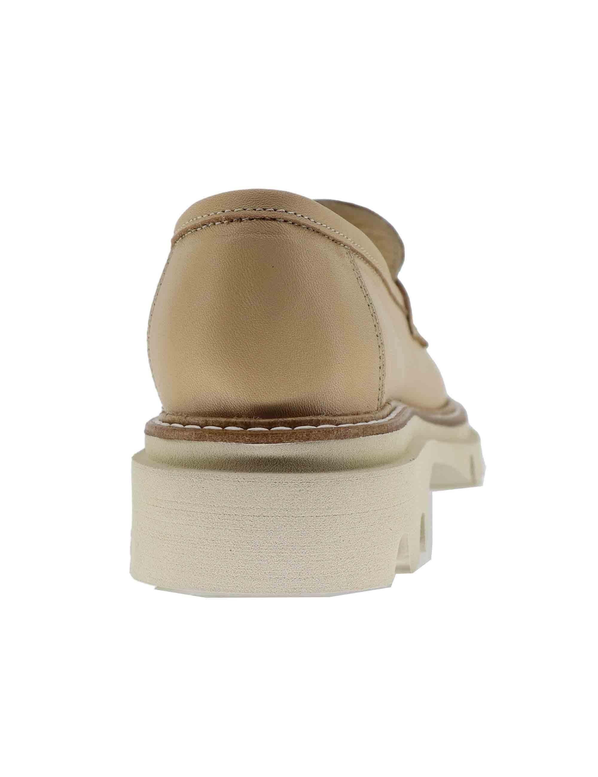 Mocassini donna in pelle beige SP2103 014 Spatarella 