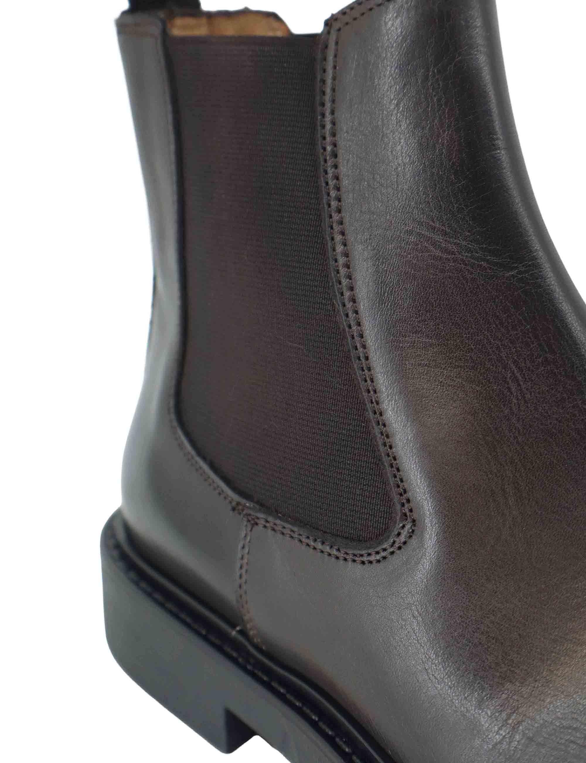 Stivaletti uomo in pelle marrone con suola in gomma SP2320 014 Spatarella 