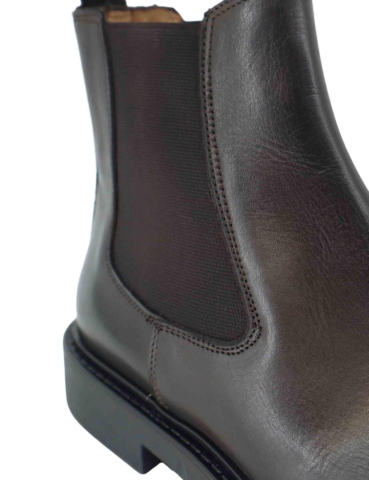 Stivaletti uomo in pelle marrone con suola in gomma SP2320 014 Spatarella 