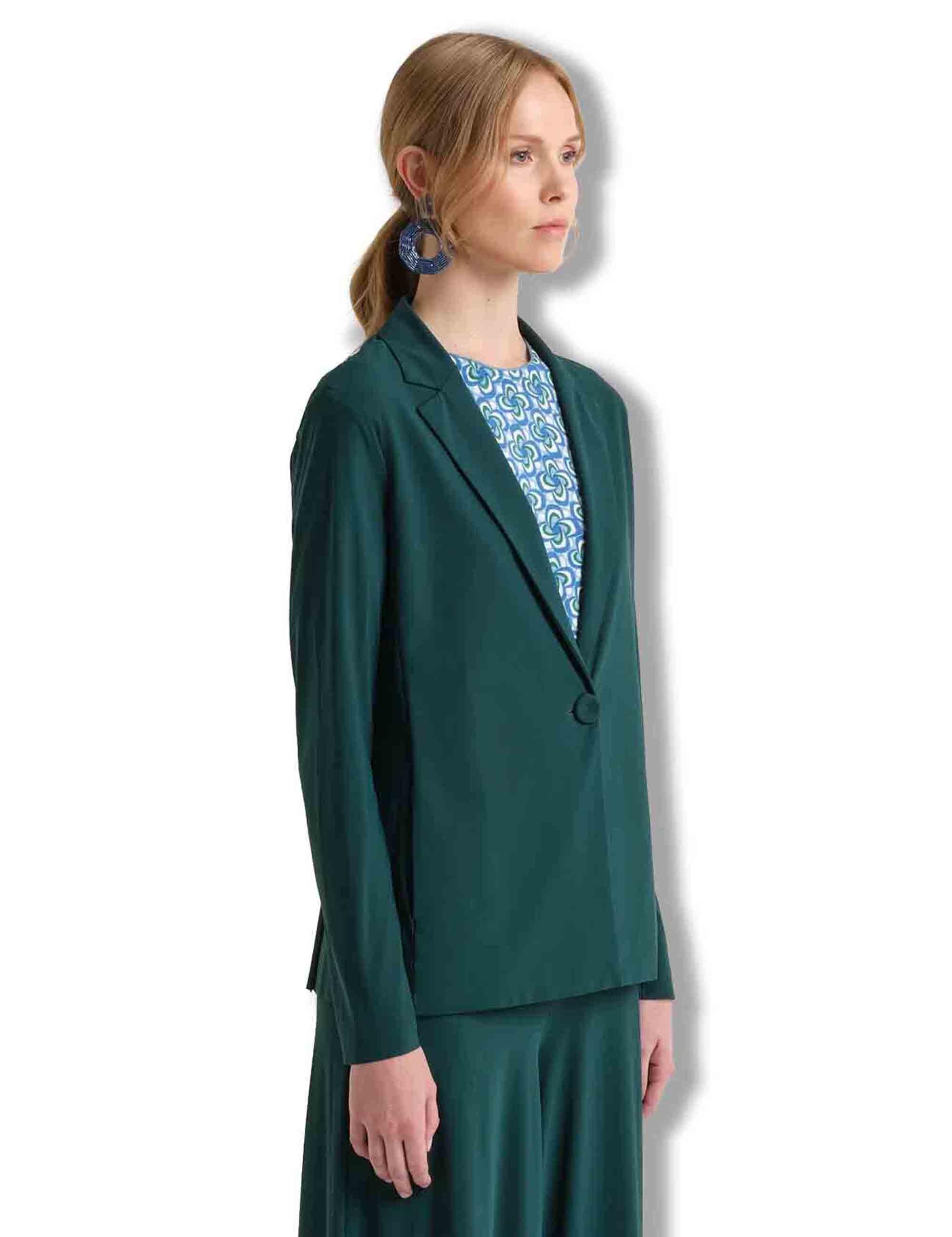 Giacche donna Soft in jersey verde monocolore JD646570210 60050 Maliparmi 