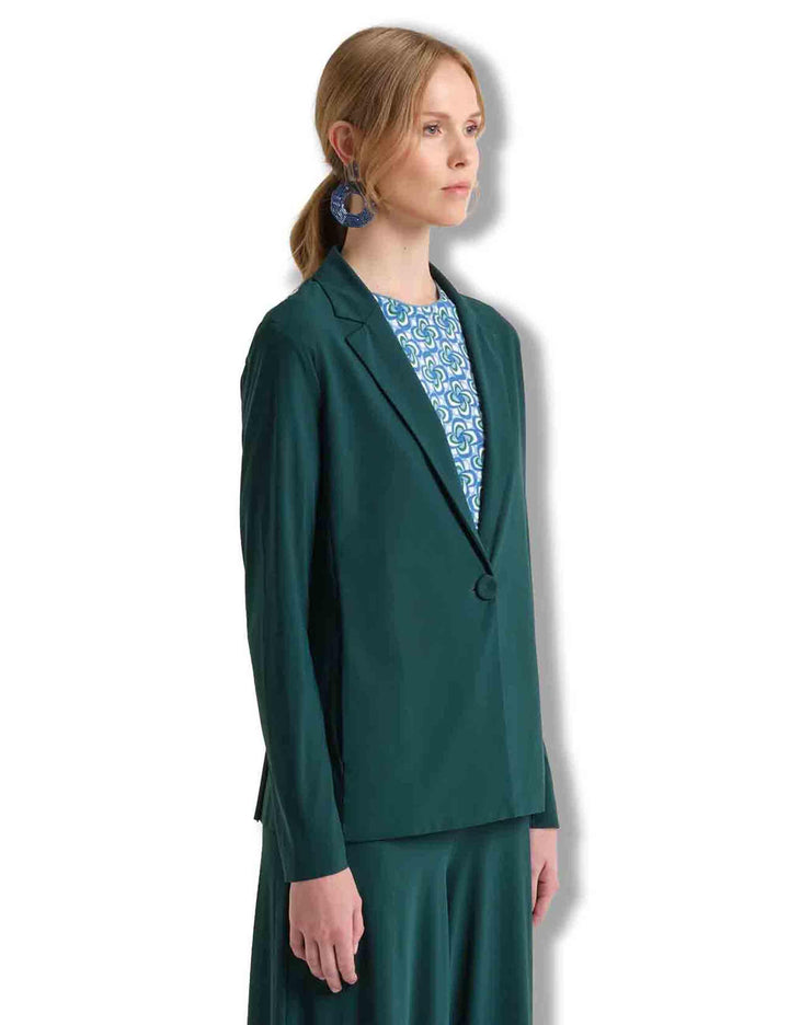 Giacche donna Soft in jersey verde monocolore JD646570210 60050 Maliparmi 