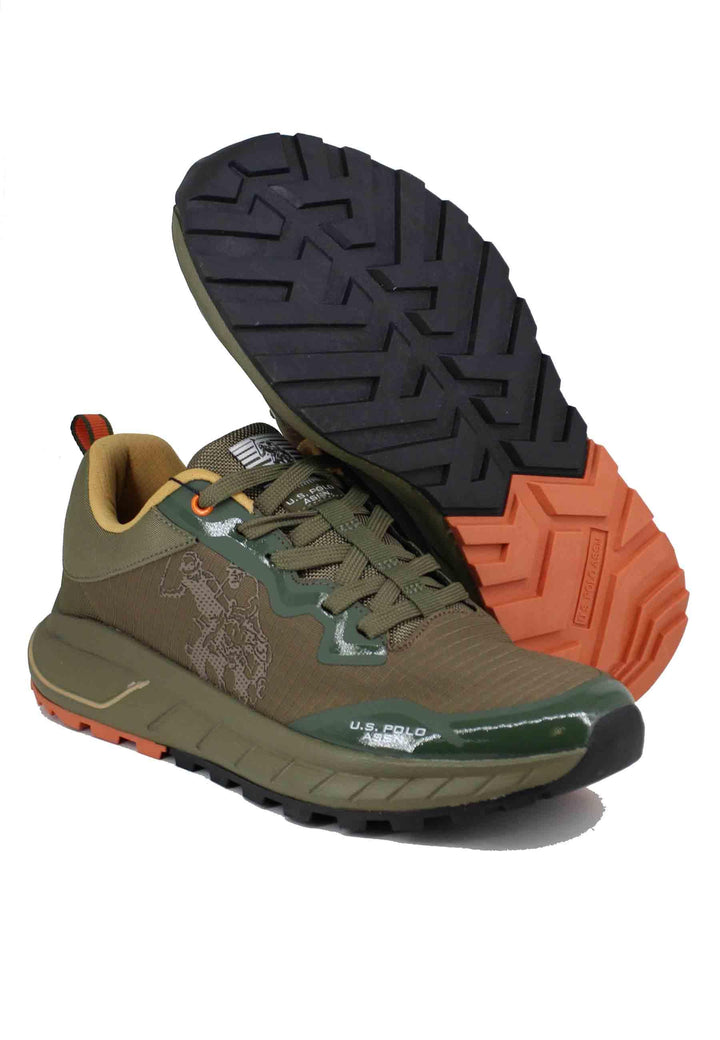 Sneakers uomo in tessuto tecnico verde SETH005 MIL U.S. Polo Assn. 