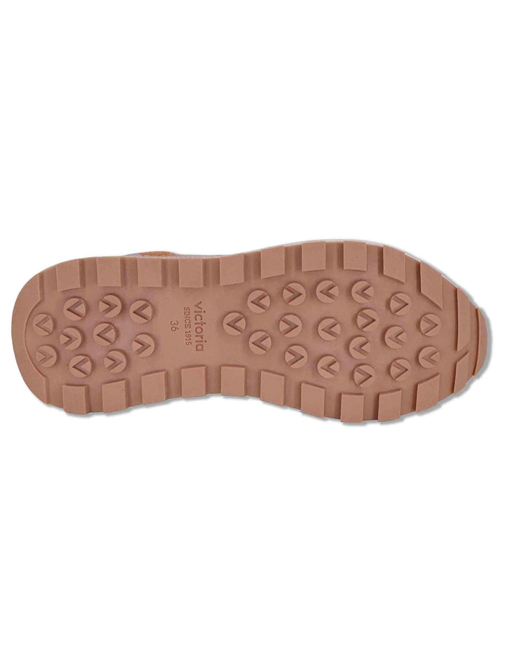 Sneakers donna Luna in pelle e camoscio rosa con suola running 1156116 42_Rosa Victoria 