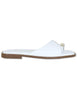 Sandali flat in pelle bianca con anello Donna SP262050 002