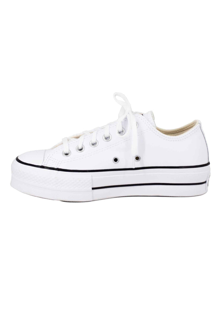 Sneakers donna Chuck Taylor in tela bianca con fondo zeppa CHUCK TAYLORD 561680C Converse 