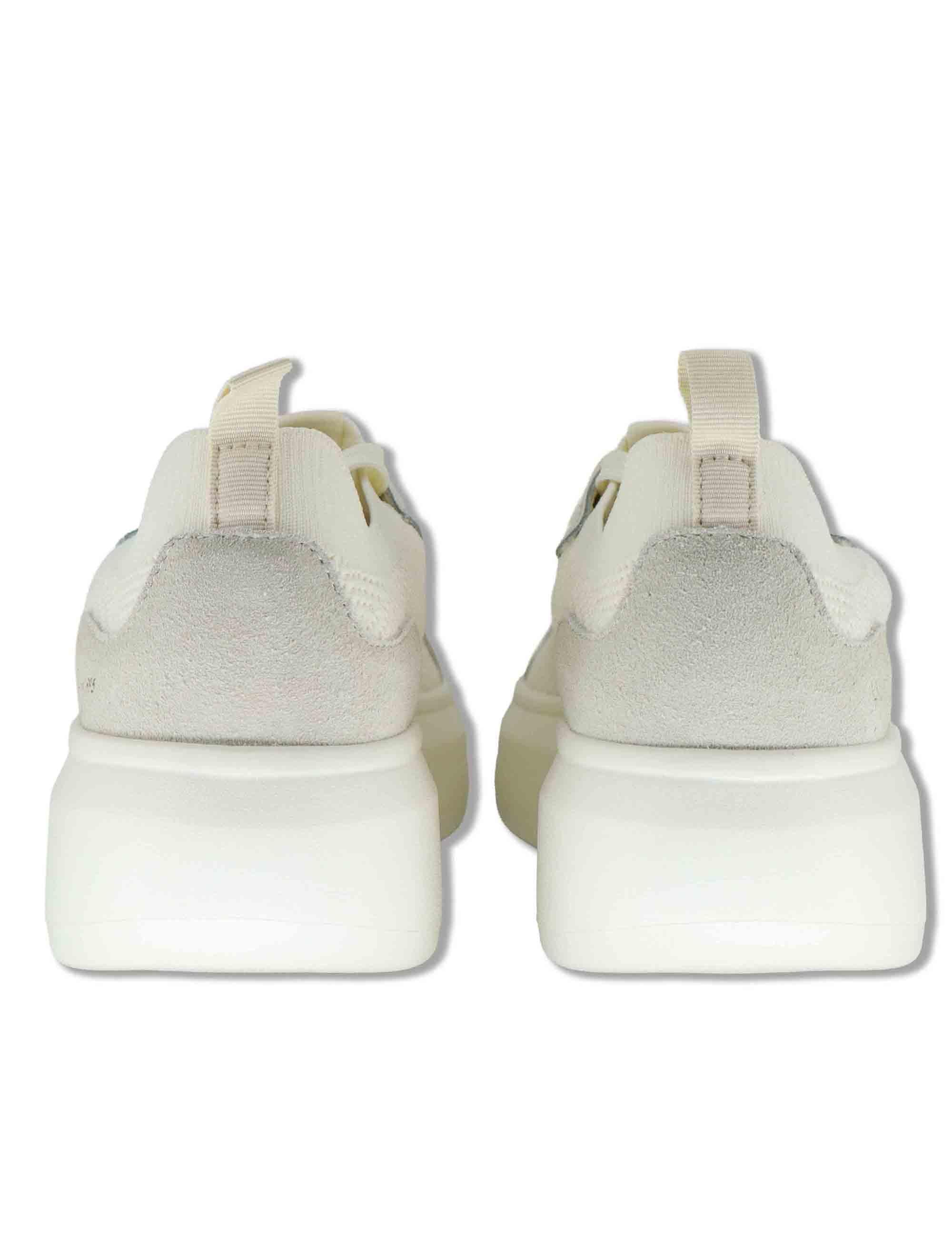 Sneakers uomo in tessuto off white con suola alta in gomma BIG 06 MILK Liu-Jo 