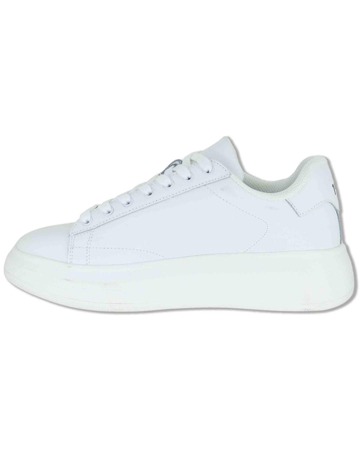 Sneakers uomo in pelle bianca con suola in gomma alta BIG 01 WHITE Liu-Jo 