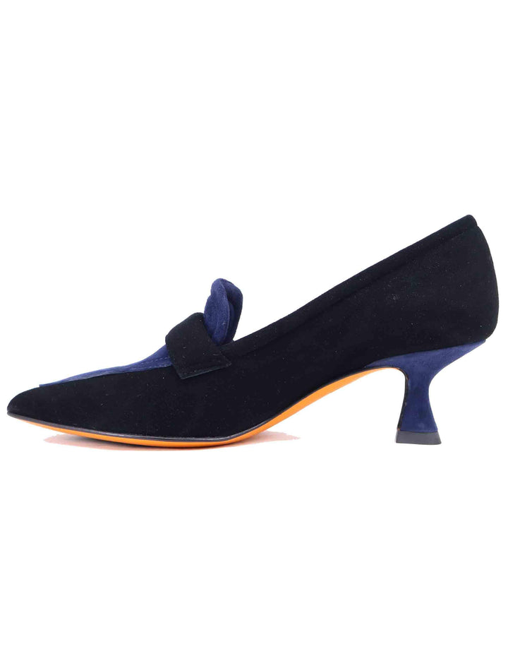 Mocassini donna in camoscio nero con punta a punta SP1077 001 Spatarella 