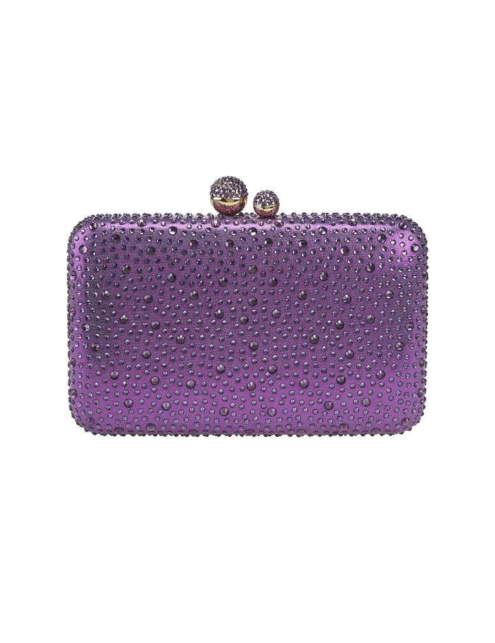 Borse donna in strass viola con tracolla ACD046 AMETISTA Anna Cecere 