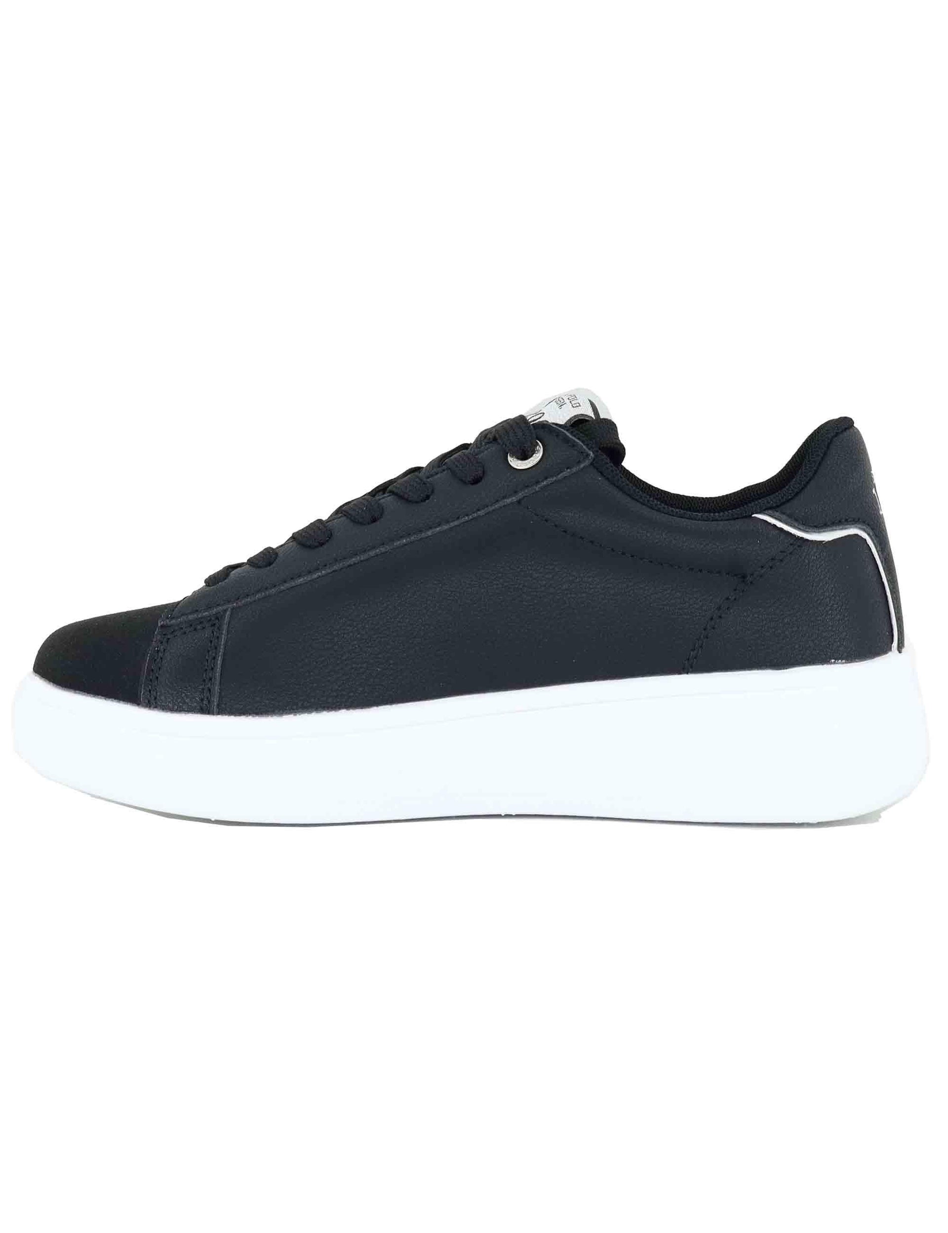 Sneakers donna in tessuto nero con logo laterale e suola alta CODY011C BLK U.S. Polo Assn. 