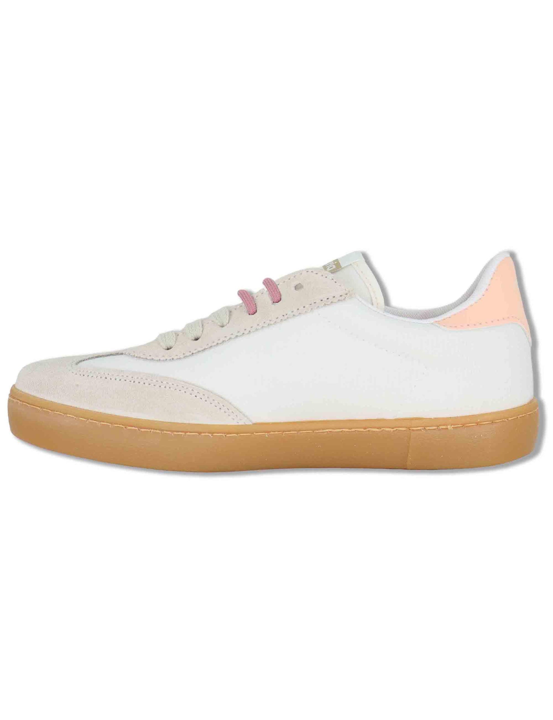Sneakers donna Berlin in pelle bianca con riporti in contrato 1126230 20_Blanco Victoria 