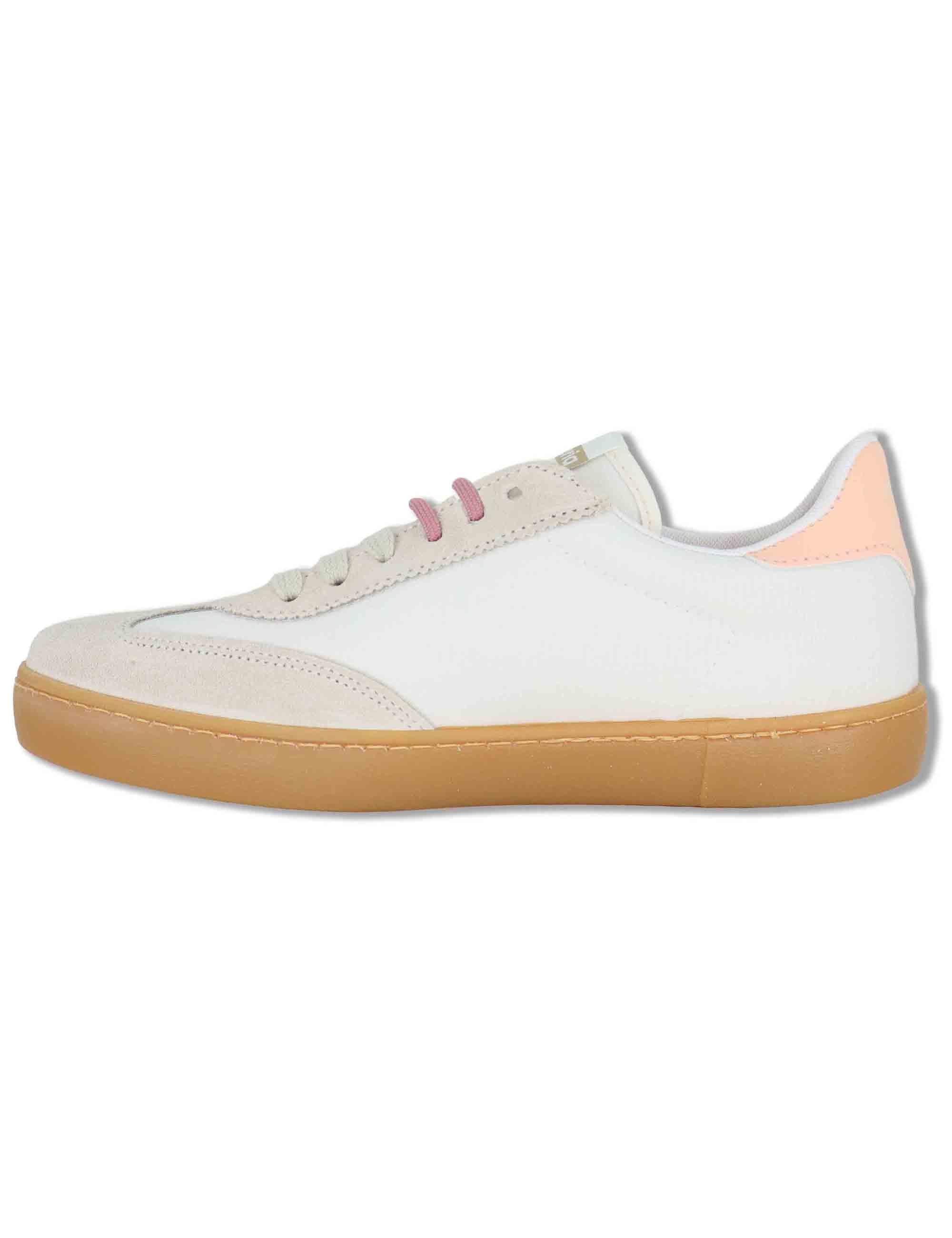 Sneakers donna Berlin in pelle bianca con riporti in contrato 1126230 20_Blanco Victoria 