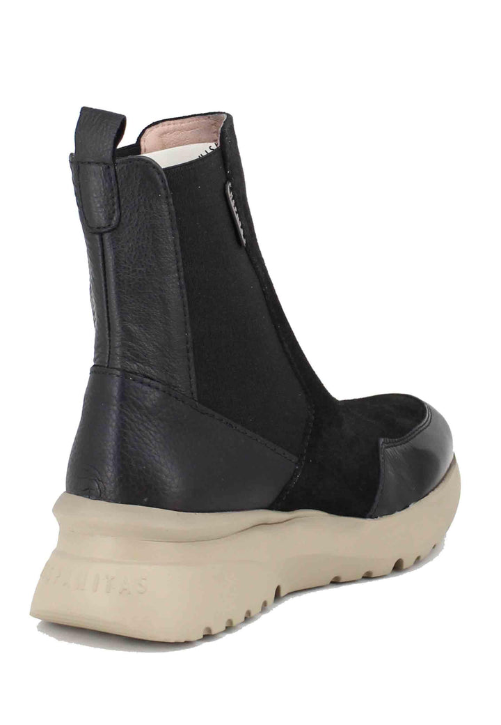 Sneakers donna a stivaletto in pelle e tessuto nero Rio Black HI232961 C010 Hispanitas 