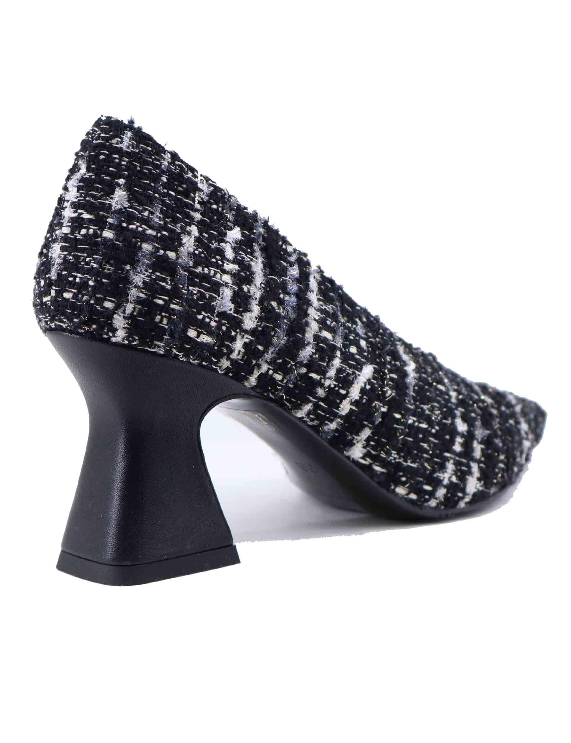 Decollete donna in lana grigia e nera SP1028 001 Spatarella 