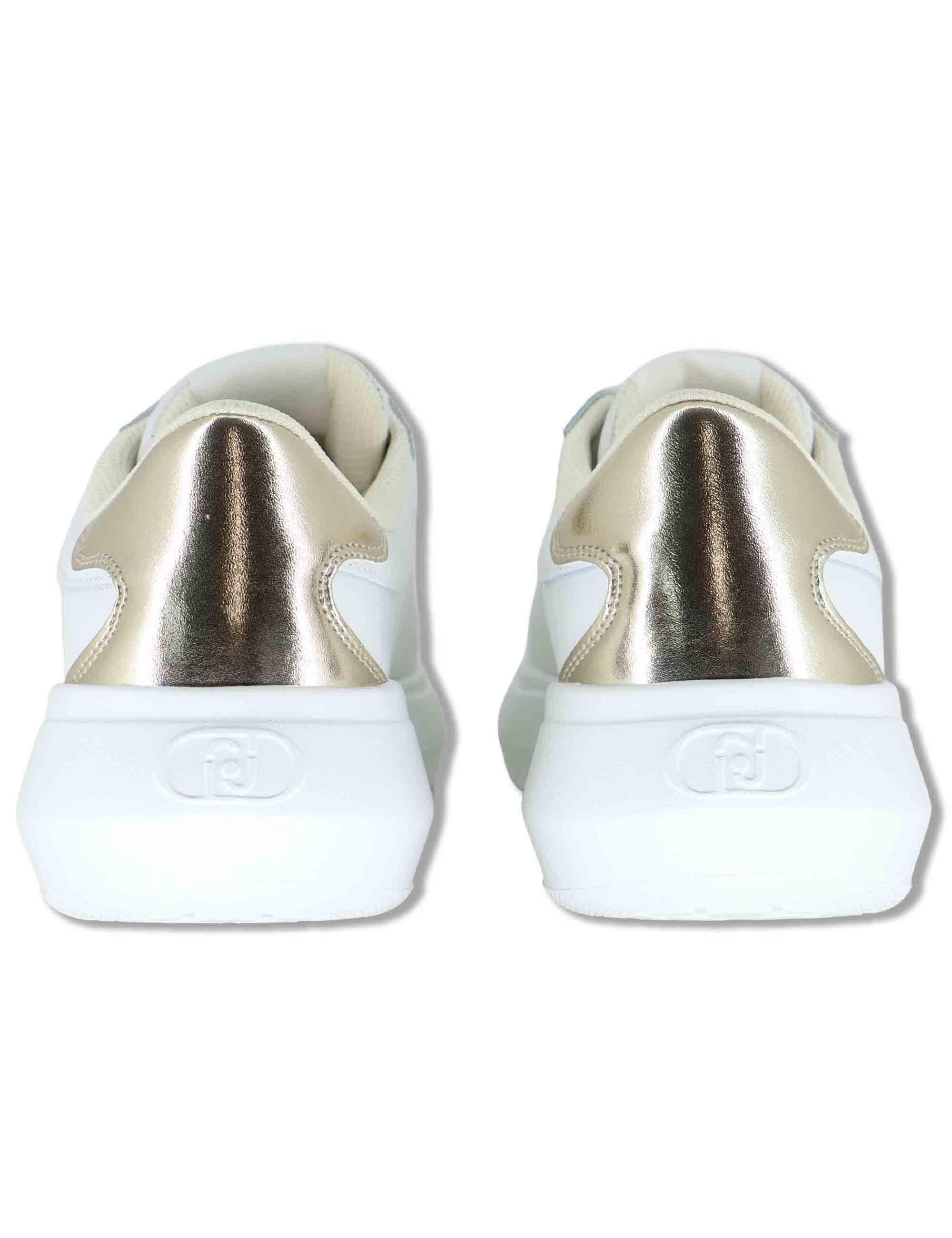 Sneakers donna in pelle e tessuto bianco con suola alta in gomma CASPER 01 WHITE Liu-Jo 