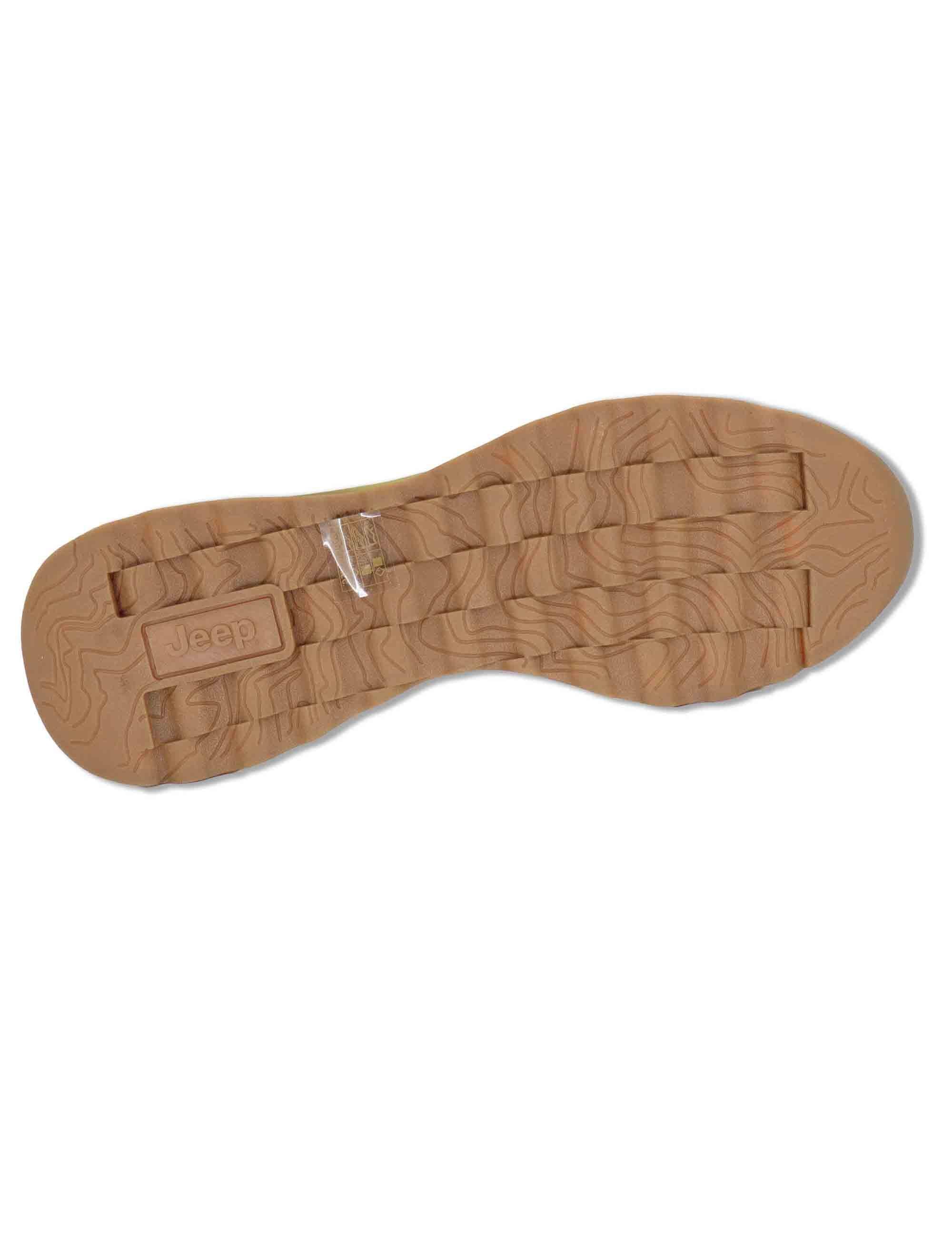 Sneakers uomo Jara in pelle e nylon off white con suola leggera JM61020A 098 Jeep 