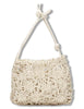 Women's off-white fabric soft drawstring bag BV264728 BUTTER