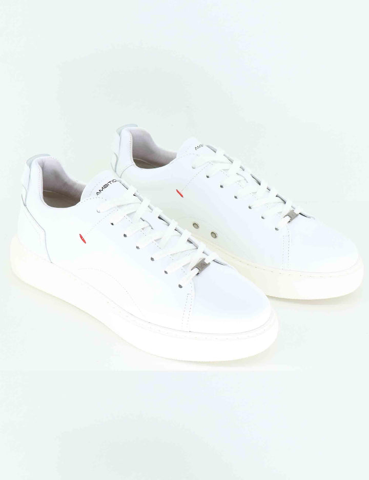 Sneakers uomo Eclipse in pelle bianca 10443A 4838AM.3 Ambitious 