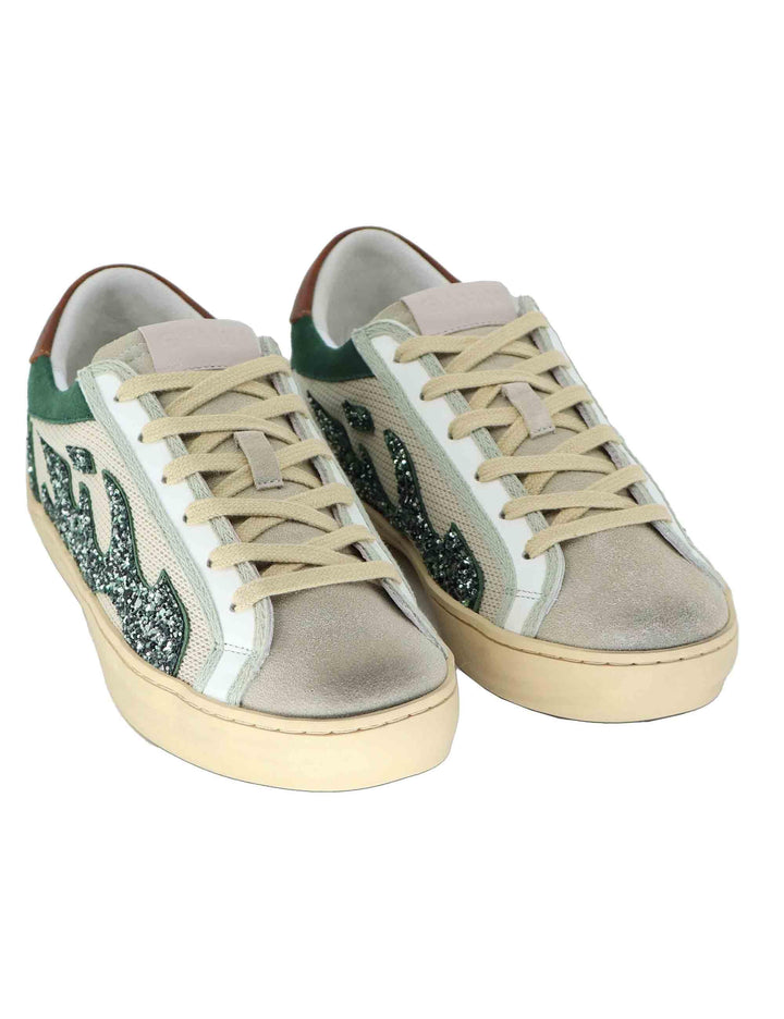 Sneakers donna Gamin in pelle e tessuto verde 780134GM 025 Gamin 