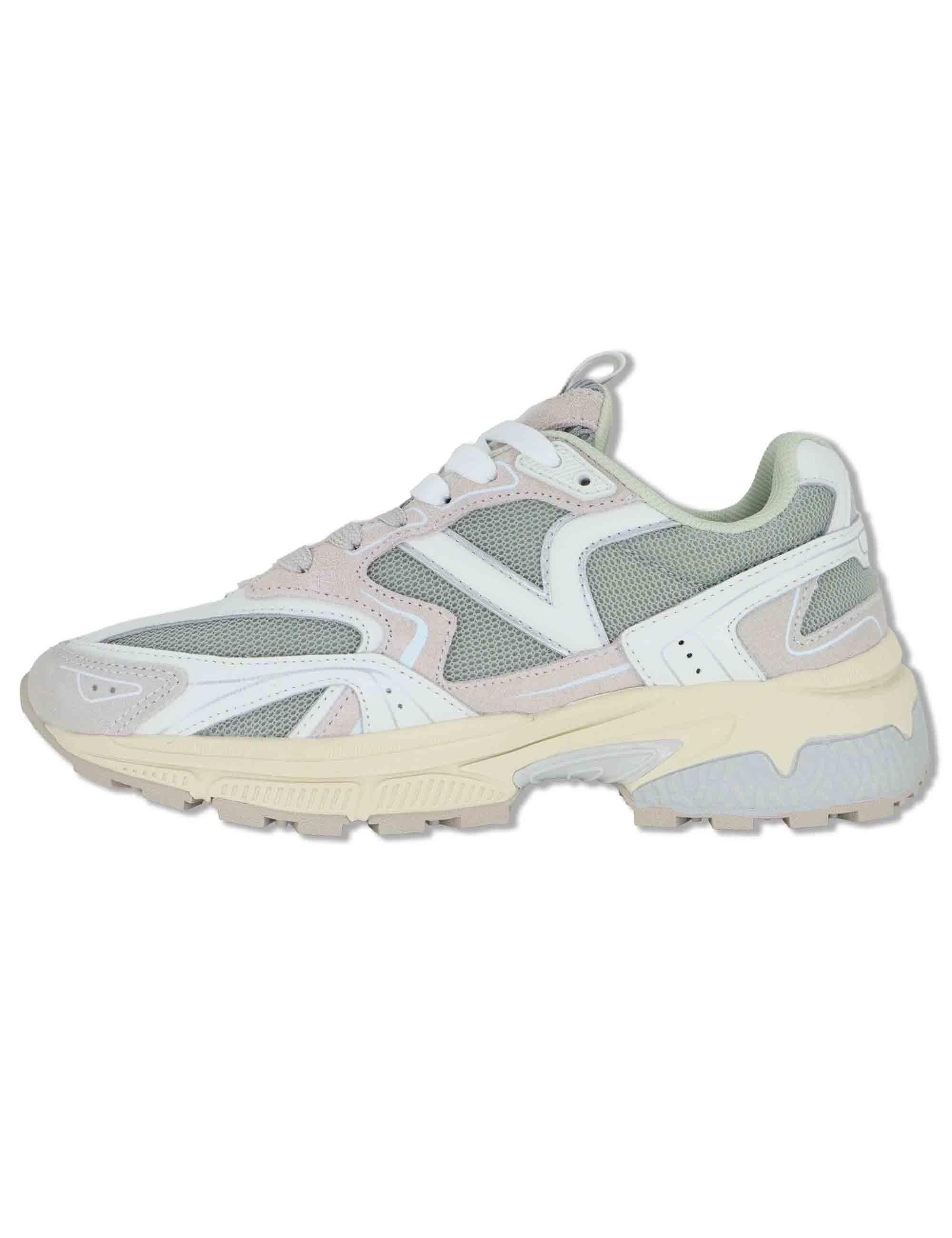 Sneakers donna Mythos in pelle e tessuto grigio con suola alta e sportiva 8809104 12_Gris Victoria 