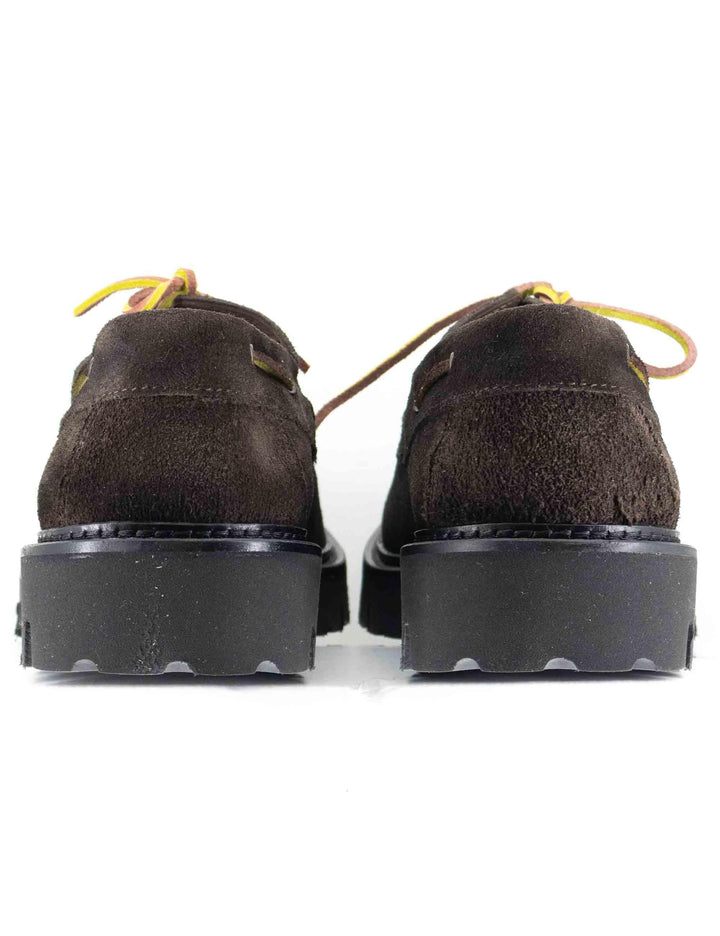 Stringate uomo in camoscio ingrassato marrone con suola carrarmato SP1982 014 Spatarella 