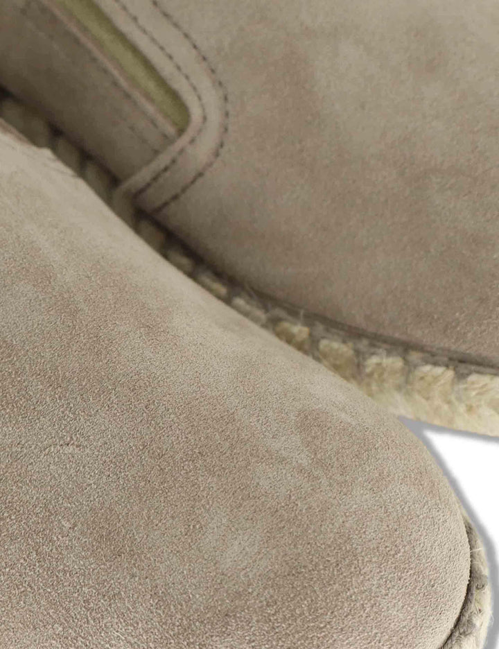 Mocassini espadrillas uomo slip on uomo in camoscio taupe TOM 028 Verbenas 