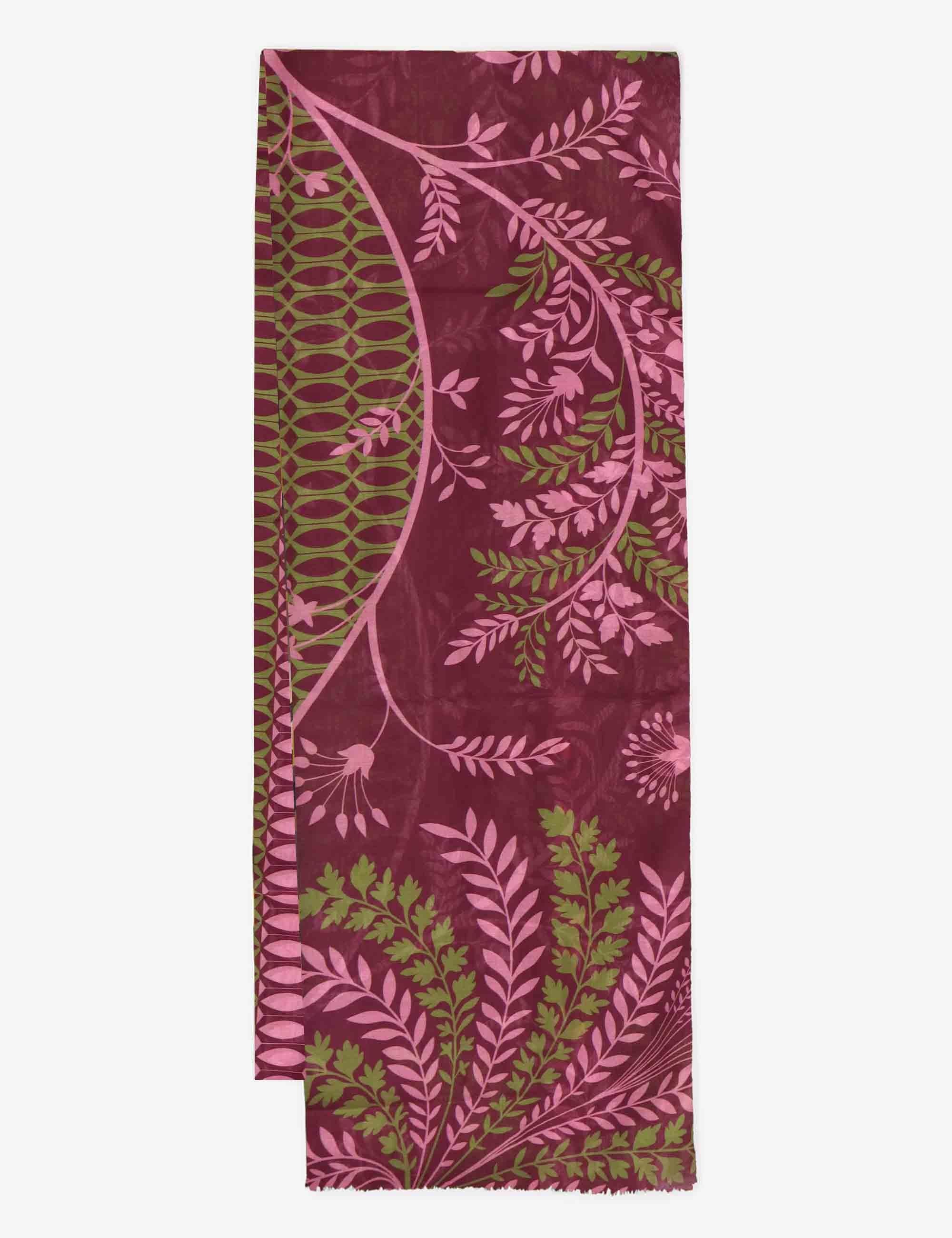 Foulard Donna JACFO0025-K302 4280 in Tessuto Bordeaux Stampato Justmine