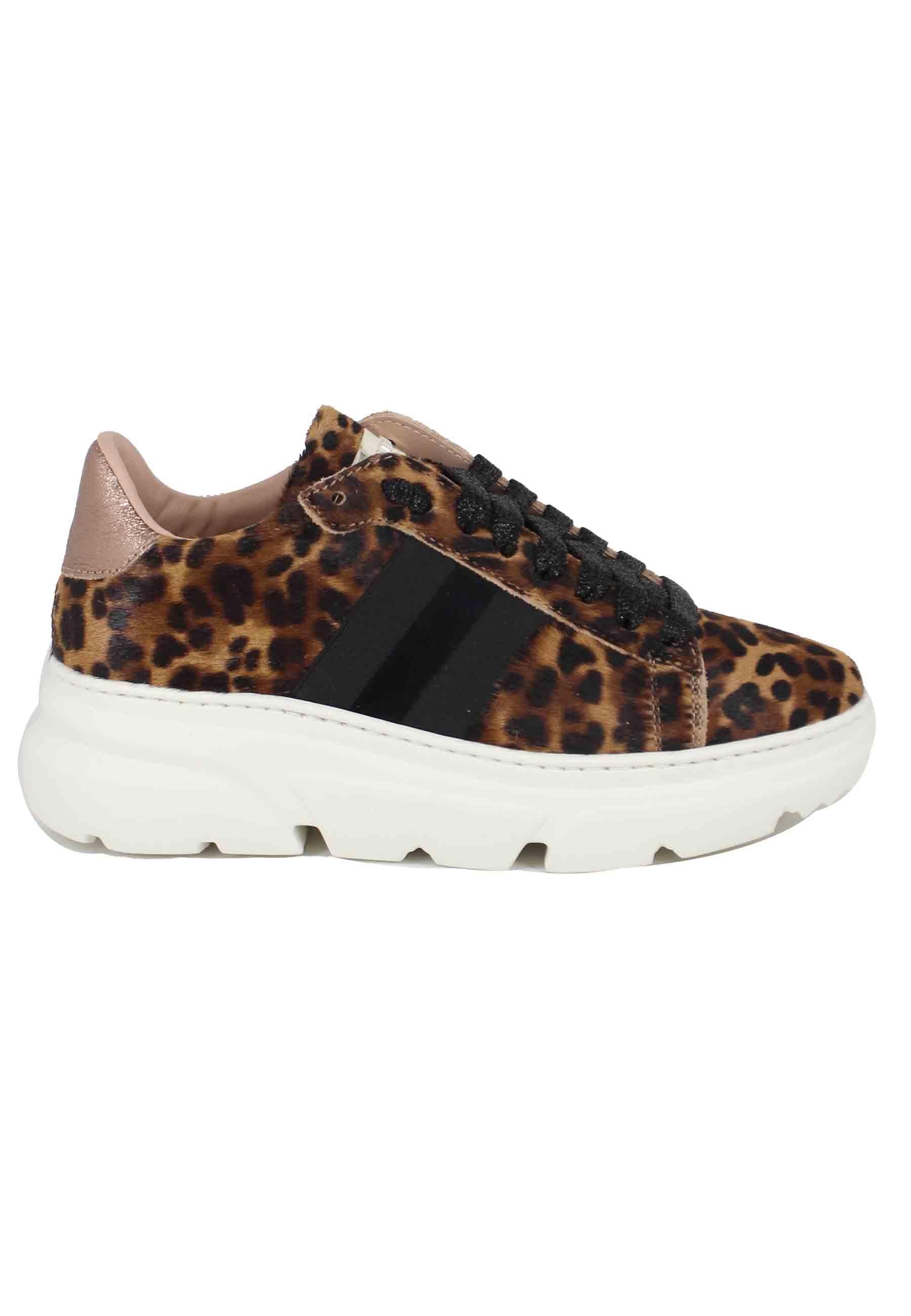 Sneakers da donna in pelle maculata 758-D 500 Stokton 