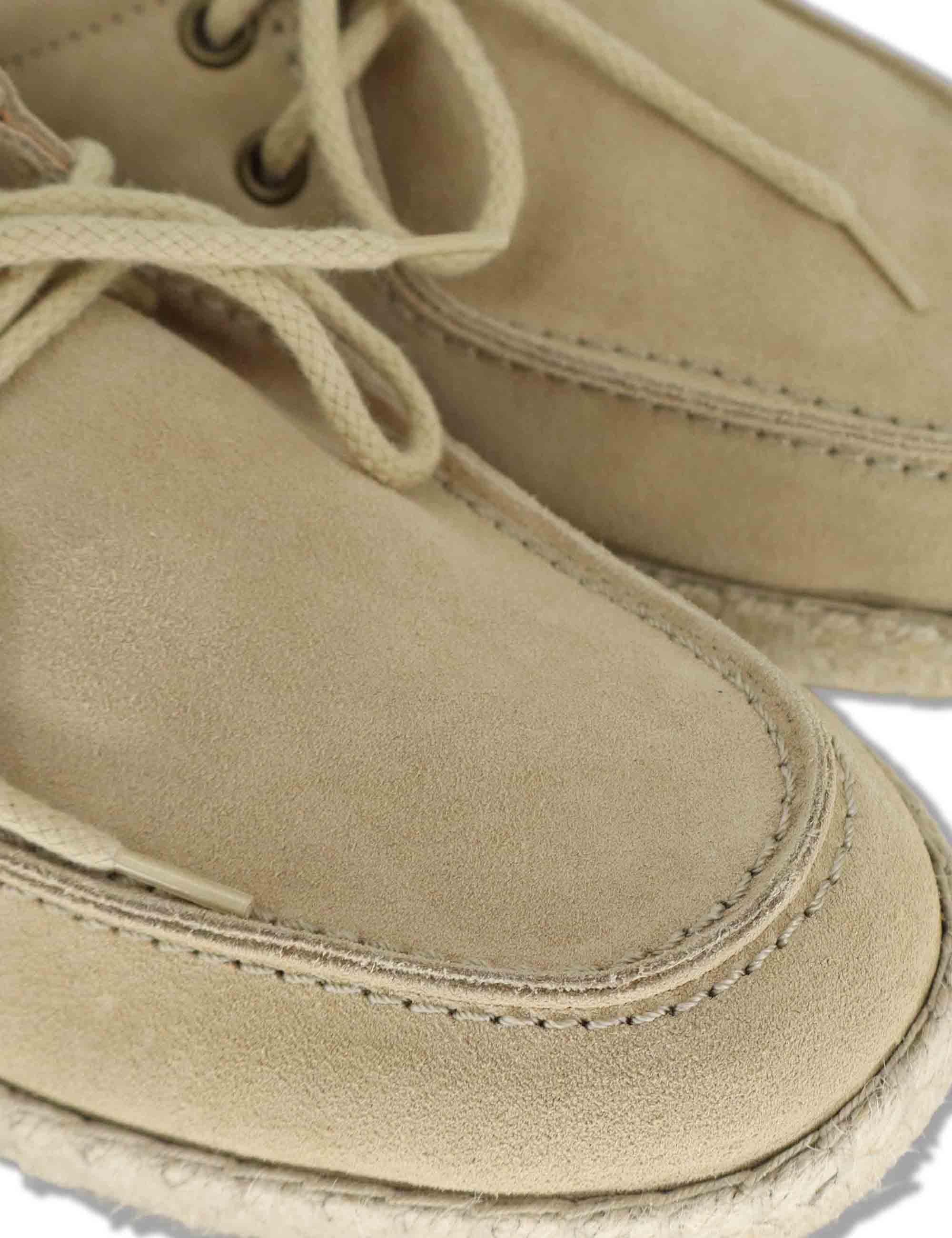 Stringate uomo Wallabee in camoscio sabbia fondo corda TRUMAN 018 Verbenas 