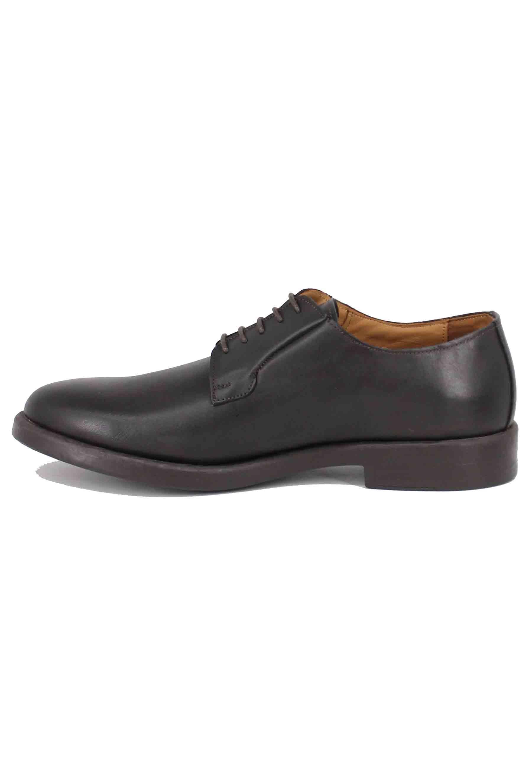 Stringate uomo in pelle marrone con fondo gomma AWARD 6 013 Rogal's 