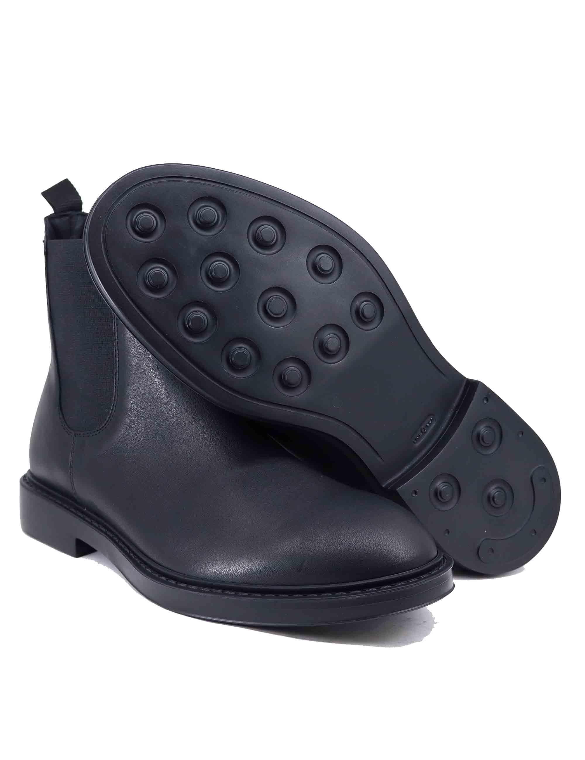 Stivaletti beatles uomo in pelle nera con suola in gomma 22939 O-VP1 Antica Cuoieria 