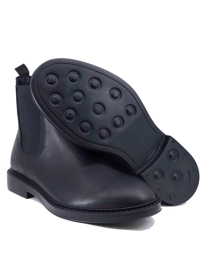 Stivaletti beatles uomo in pelle nera con suola in gomma 22939 O-VP1 Antica Cuoieria 