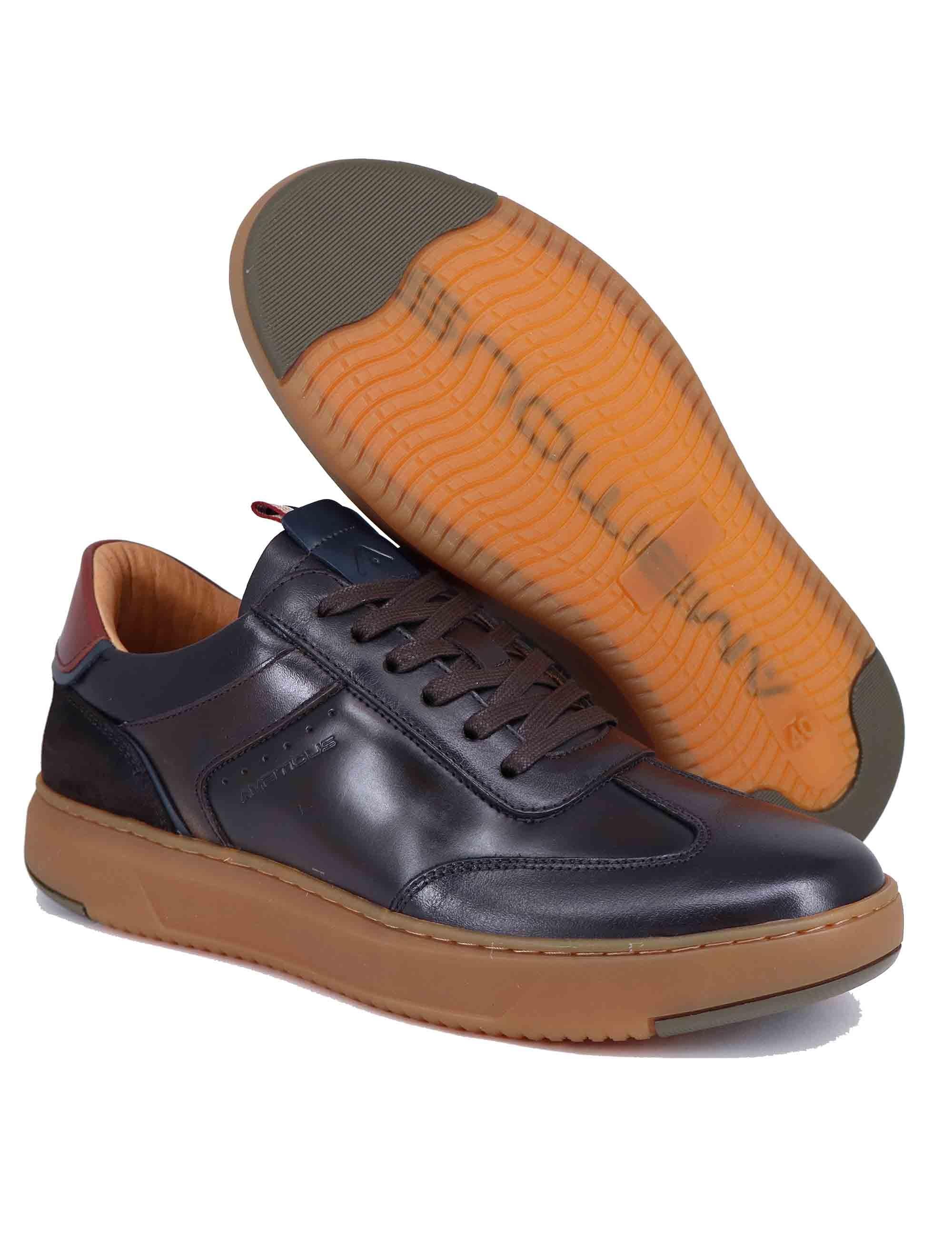Sneakers uomo in pelle testa di moro 13714 014 Ambitious 