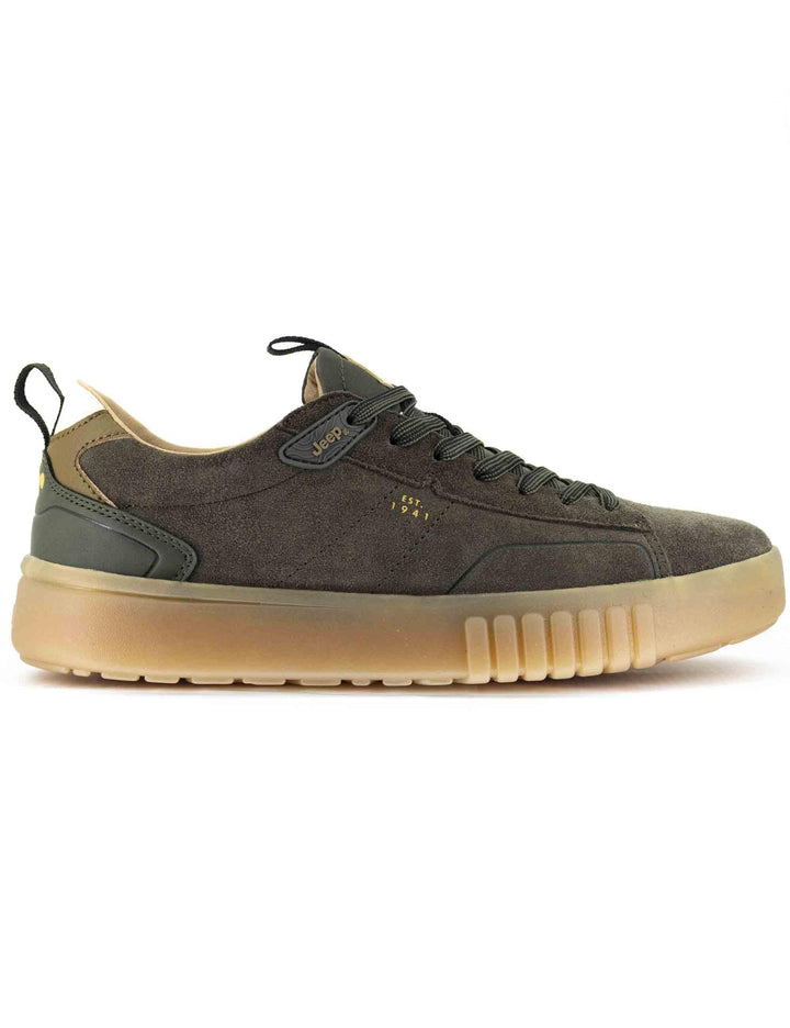 Sneakers uomo Rocks Suede in camoscio verde JM52090A 282 Jeep 