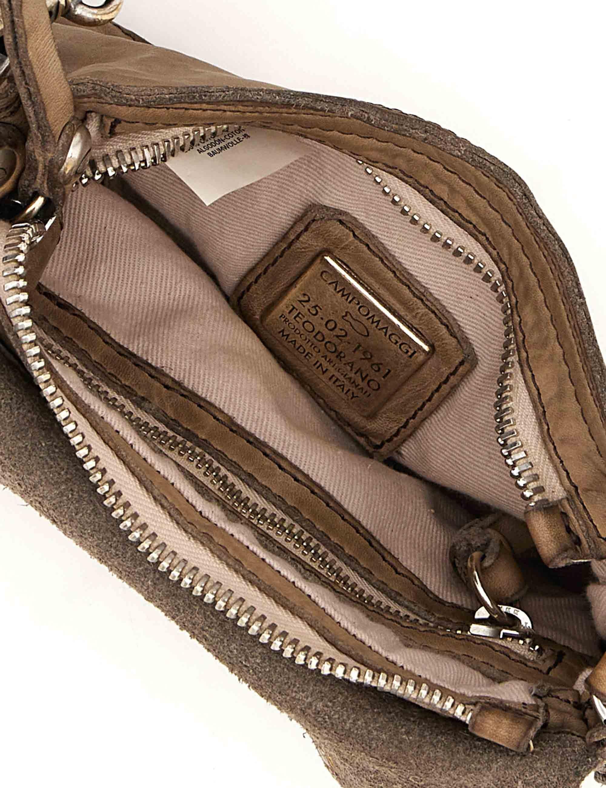 Borse donna Era in pelle beige con borchie e forature laser C044100ND X3014 C0539 Campomaggi 
