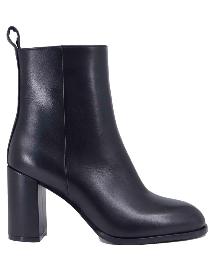 Stivaletti donna in pelle nera tacco alto SP8607 001 Spatarella 