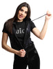 Gilly women's sweatshirts in black fabric with armholes and hood