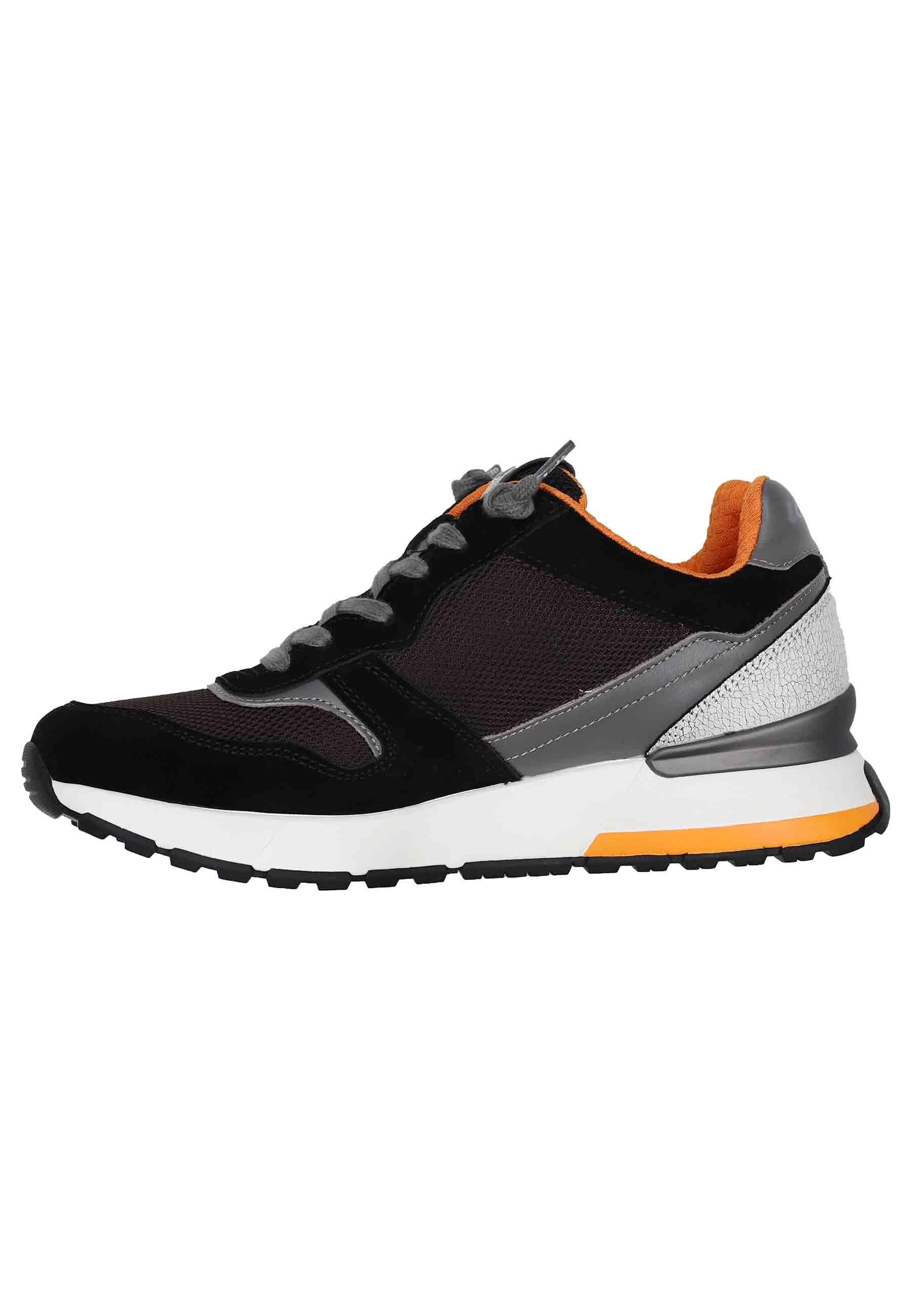 Snekaers uomo in pelle e tessuto nero tokyo ginza 220334 7IL Lotto Leggenda 