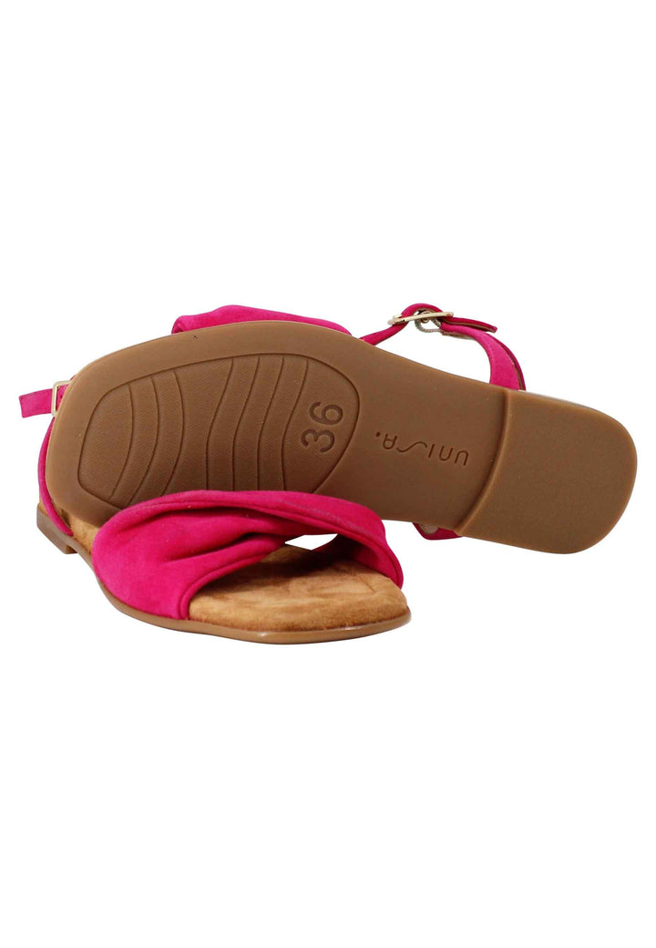 Sandali flat donna in camoscio fragola con cinturino e sottopiede imbottito CERIN KS FRAGOLA Unisa 