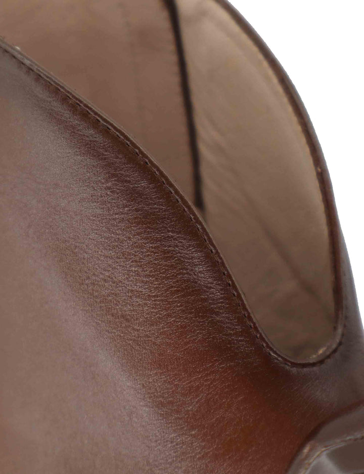 Stivaletti donna in pelle marrone con tacco alto HI254270 C011 Hispanitas 