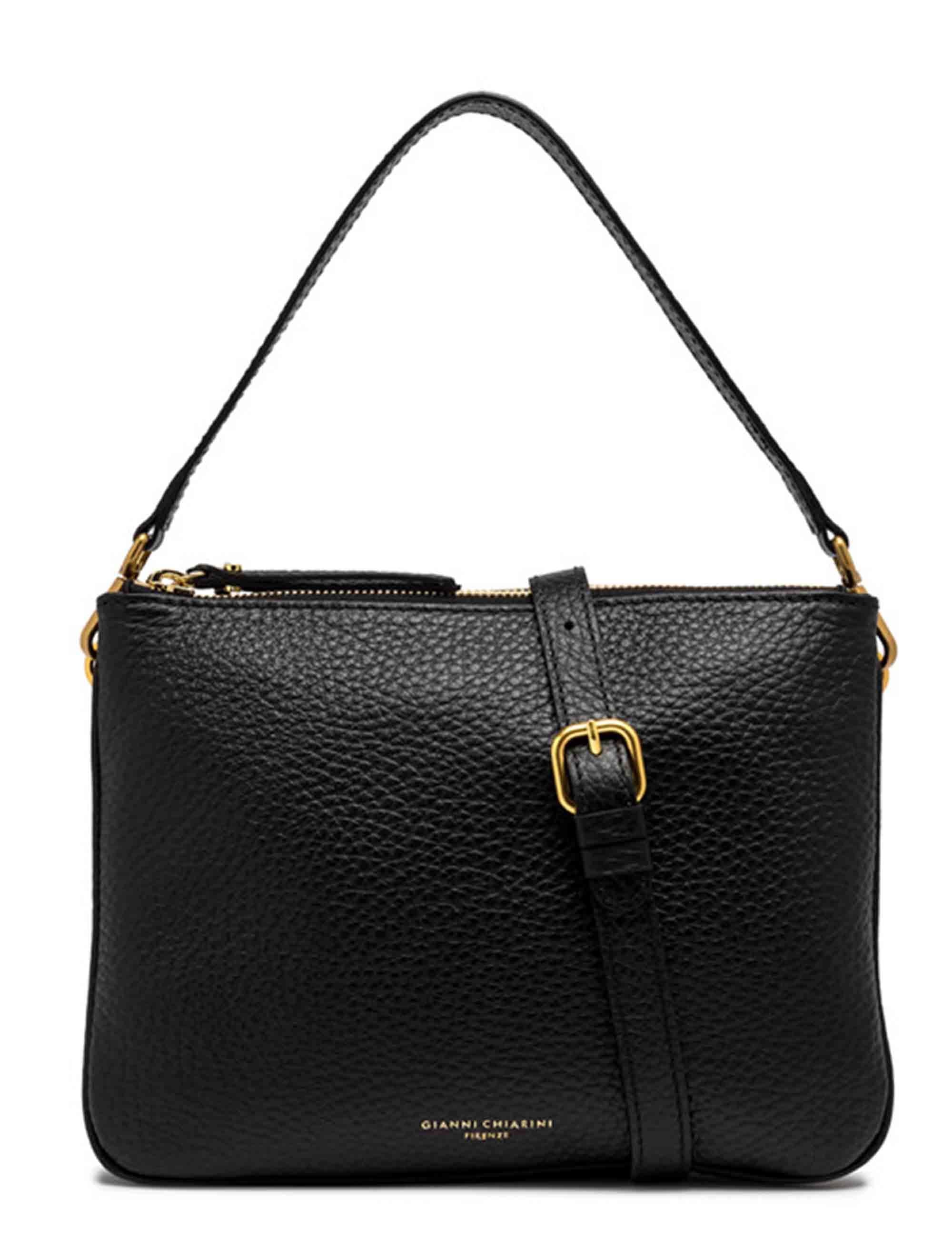 Borse donna Frida in pelle nera con doppia tracolla BS10436 001 TKL Gianni Chiarini 