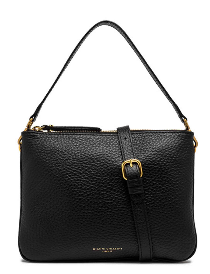 Borse donna Frida in pelle nera con doppia tracolla BS10436 001 TKL Gianni Chiarini 