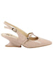 Escarpins à bout ouvert pour femme en vernis taupe avec talon compensé Donna CH1720/Z 023
