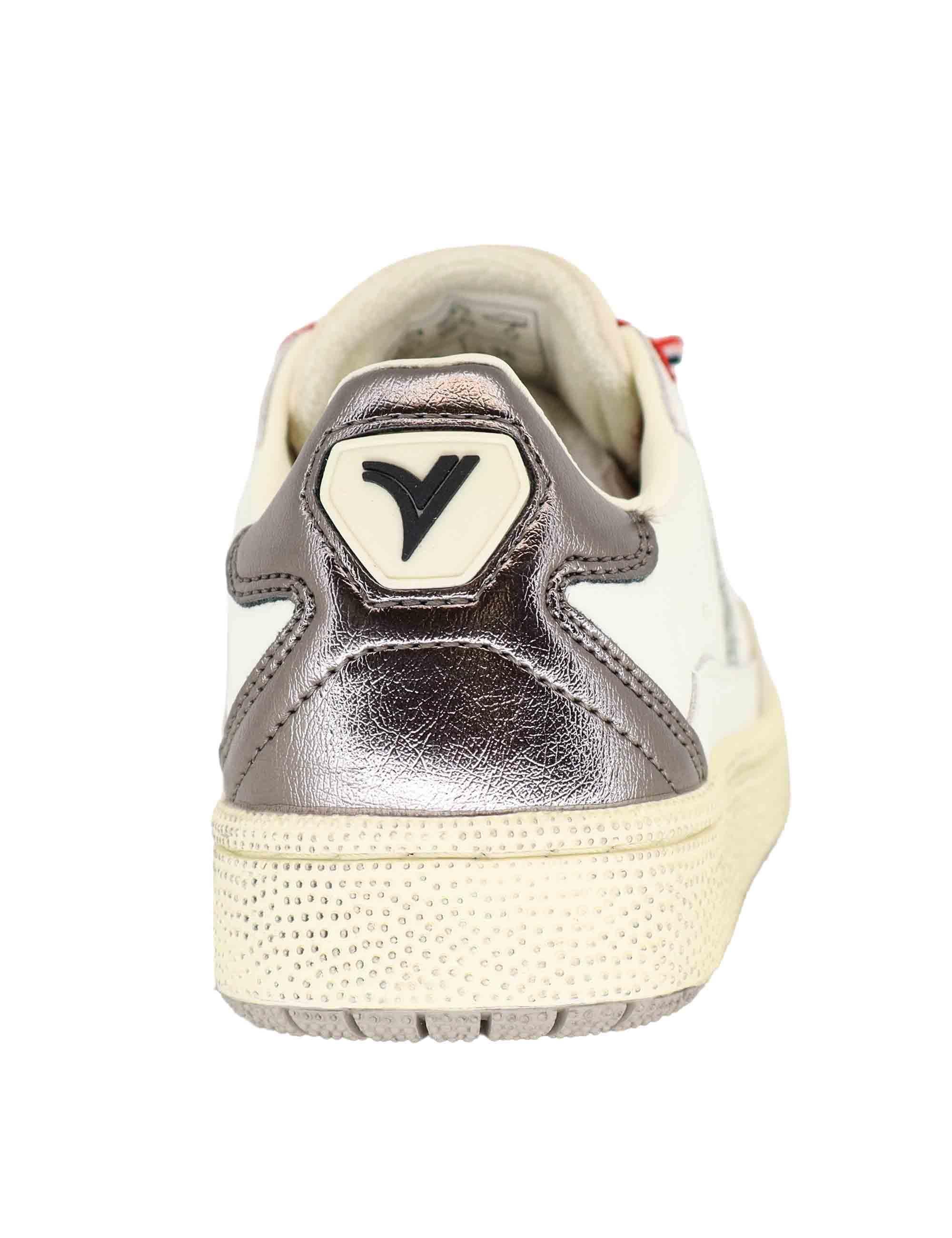 Sneakers donna in pelle bianca e glitter 8806103 Blanco Victoria 