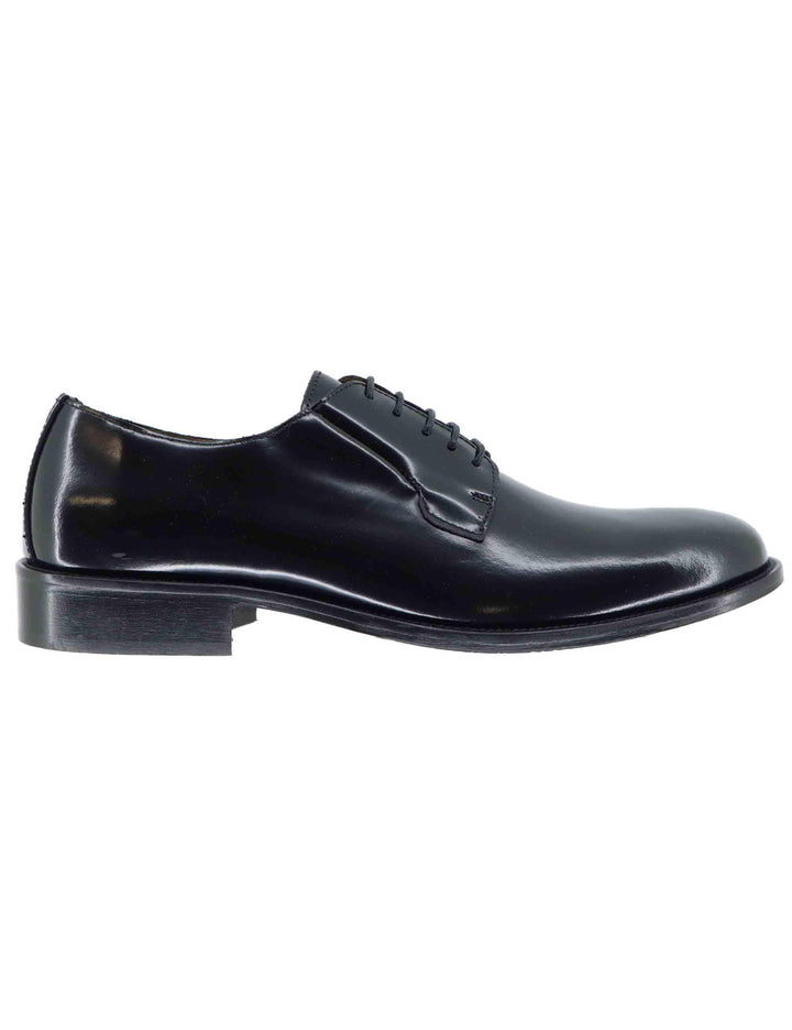 Stringate uomo in pelle nera con suola in cuoio OXFORD 6 001 Rogal's 