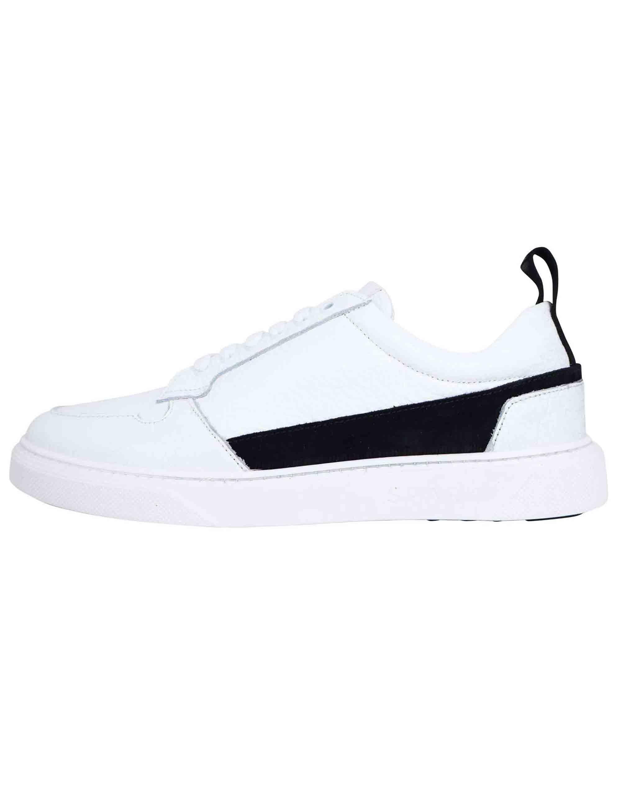 Sneakers uomo in pelle bianca SP144 001 Spark for Spatarella 